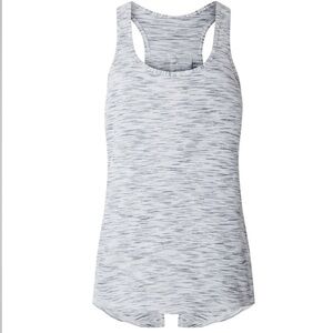 Lululemon Salute the Sun Tank Tiger Space Dye Black White size 4